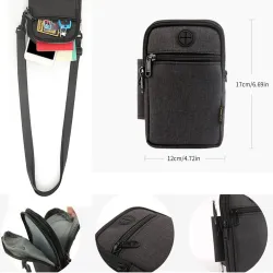 Borsa impermeabile piccola a spalla e tracolla - unisex - presa per auricolari