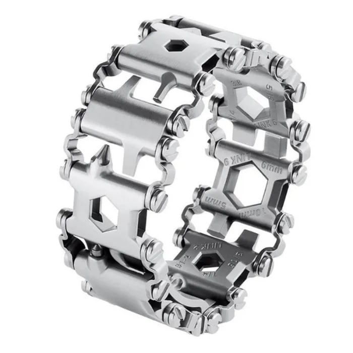 29 in 1 Multitool - Edelstahlarmband - Schraubendreher / Flaschenöffner / Inbusschlüssel
