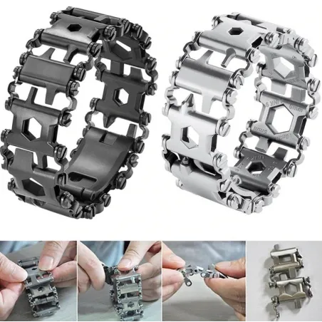 29 in 1 multitool - roestvrijstalen armband - schroevendraaier / flesopener / inbussleutelArmbanden