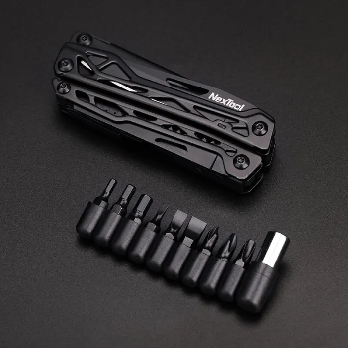 NexTool Black Knight - Outil multifonction 11 en 1 - pince pliante / ciseaux / ouvre / tournevis