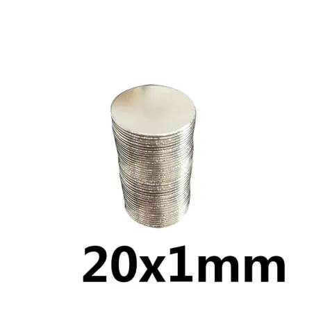 N35 - magnes neodymowy - mocny okrągły dysk - 20 * 1 mmN35
