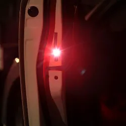 Car door LED warning light - wireless magnetic induction - 2 pieces