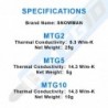 Wärmeleitpaste - 14,3 W/mk Fett - für AMD Intel Prozessor / CPU Lüfter / VGA / GPU - MTG10 / MTG5 / MTG2