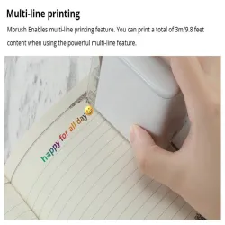 MBrush - ręczna mini drukarka atramentowa - na papier / tkaniny / skórę / metal - z wkładem atramentowymDrukarki