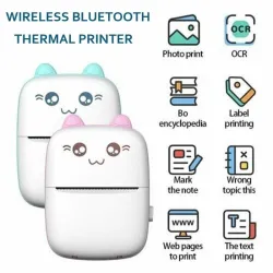 Portable pocket mini printer - thermal - Bluetooth - for pictures / labels - Android / iOS