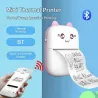 Portable pocket mini printer - thermal - Bluetooth - for pictures / labels - Android / iOS