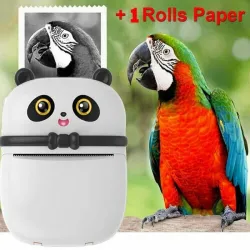Tragbarer Mini-Thermodrucker - schnelles Drucken - Bluetooth / IOS / Android / Windows - Panda-Form