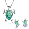 Elegante ketting / oorbellen met zeeschildpad - sieradensetSieradensets