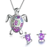 Elegante ketting / oorbellen met zeeschildpad - sieradensetSieradensets