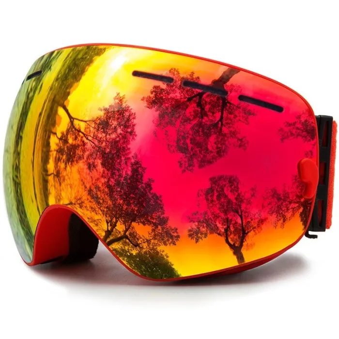 Gogle narciarskie - wymienne soczewki - podwójna warstwa - przeciwmgielne - okulary snowboardowe - UV 400Ski glasses