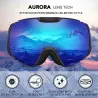 Profesjonalne gogle narciarskie - OTG - przeciwmgielne - dwuwarstwowe soczewki sferyczne - okulary snowboardoweSki glasses