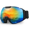 Professional ski goggles - OTG - anti-fog - double layer spherical lenses - snowboard sunglasses