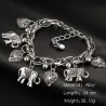 Vintage armband - met olifanten / parels / veiligheidsspeldArmbanden
