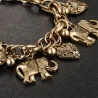 Vintage Armband - mit Elefanten / Perlen / Sicherheitsnadel
