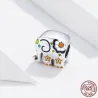 Thailand elephant - colorful enamel - 925 Sterling Silver - charm for bracelet