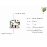 Thailand elephant - colorful enamel - 925 Sterling Silver - charm for bracelet