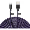 Fast charging cable - data / sync - micro USB / Type-C / ISO - for PS4 / Xbox One Controller - 3m