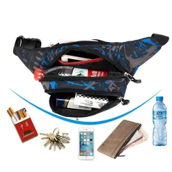 BolsosCasual travel belt bag - for men / women - nylon - waterproof - sports / casual wear