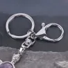 Keychain with turtle - natural crystal stone