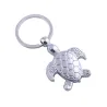 Fashionable metal keychain with turtle