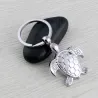 Fashionable metal keychain with turtle