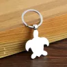 Fashionable metal keychain with turtle