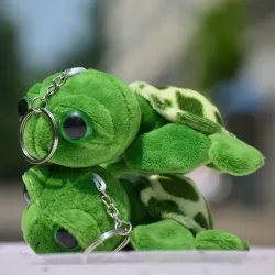 Keychain with a plush sea turtle - 2 pieces