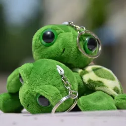 Keychain with a plush sea turtle - 2 pieces