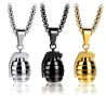 Handgranaat hanger - met ketting - roestvrij staalKettingen