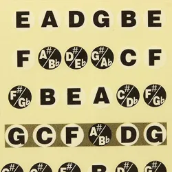 Guitar fretboard / fingerboard stickers - ultra thin - map fretsGuitars