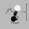 American LED wall light industrial style iron art villain stairs wall sconce children room bedroom hotel bedside light fixtures