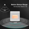 LED wall / stairs light - recessed lamp design - PIR motion sensor - AC85-265V