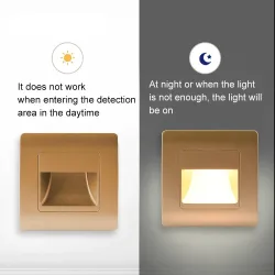 ApliquesRecessed Led Wall Lamp PIR Motion Sensor Stair Case Light AC85-265V Step Lamp Corridor Lighting Indoor Wall Lighting