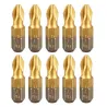 Screwdriver bits - 1/4 inch - titanium coated - anti-slip - Phillips hex shank - PH2 - 25mm - 10 pieces
