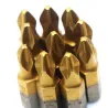 Screwdriver bits - 1/4 inch - titanium coated - anti-slip - Phillips hex shank - PH2 - 25mm - 10 pieces