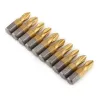 Screwdriver bits - 1/4 inch - titanium coated - anti-slip - Phillips hex shank - PH2 - 25mm - 10 pieces