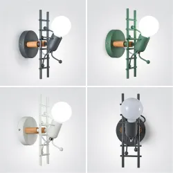 Amerykański styl industrialny - kinkiet LED - lampa żelazna - G80Kinkiety