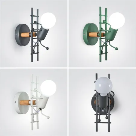 Amerykański styl industrialny - kinkiet LED - lampa żelazna - G80Kinkiety