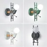 Amerykański styl industrialny - kinkiet LED - lampa żelazna - G80Kinkiety