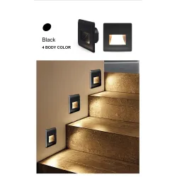 LED wall / stairs light - recessed lamp design - PIR motion sensor - AC85-265V