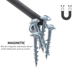 Boren van magnetische legering - zeskant - voor elektrische schroevendraaier - 1/4" - 50 mm / 75 mm / 100 mm - set - 12 stuks...