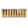 Magnetic screwdriver bits - titanium coated - non-slip - 1/4 inch hex shank - 25mm - 10 piecesBits & drills