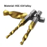 Bohrer - Sechskantschaft - Titanbeschichtet - HSS Gewindebohrer - M3 / M4 / M5 / M6 / M8 / M10 - 6 Stück