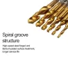 HSS drill bits - hex shank - metric tap - titanium plated - M3 / M4 / M5 / M6 / M8 / M10 - 6 / 7 piecesBits & drills
