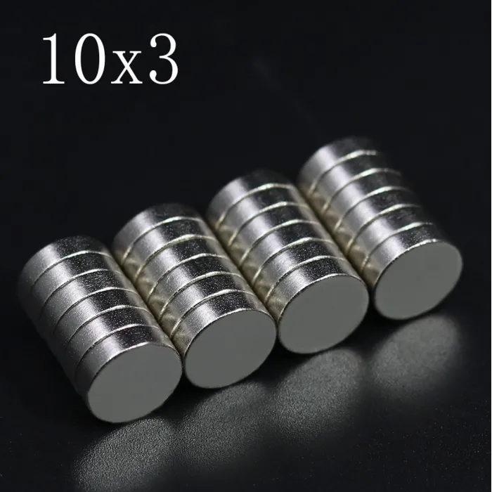 N35 - magnes neodymowy - super mocny okrągły krążek - 10mm x 3mmN35