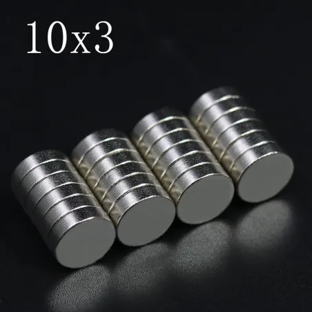 N35 - magnes neodymowy - super mocny okrągły krążek - 10mm x 3mmN35