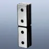 N52 - neodymium magnet - strong countersunk block - 40mm * 20mm * 5mm - with double 5mm hole - 3 pieces