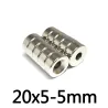 N35 - magnes neodymowy - super mocny okrągły stożkowy - z otworem 5mm - 20mm * 5mmN35