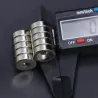 N35 - magnes neodymowy - super mocny okrągły krążek - 15mm * 5mm - z otworem 5mmN35