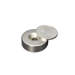 N35 - aimant néodyme - fraise ronde puissante - avec trou de 6 mm - 30 mm * 10 mm